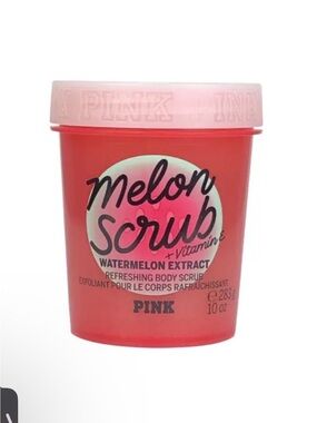 VICTORIAS SECRET PINK MELON REFRESHING BODY SCRUB EXFOLIANT VITAMIN E  10 oz NEW
